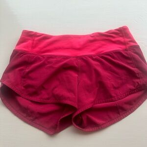 LULULEMON SIZE 0 PINK SHORTS